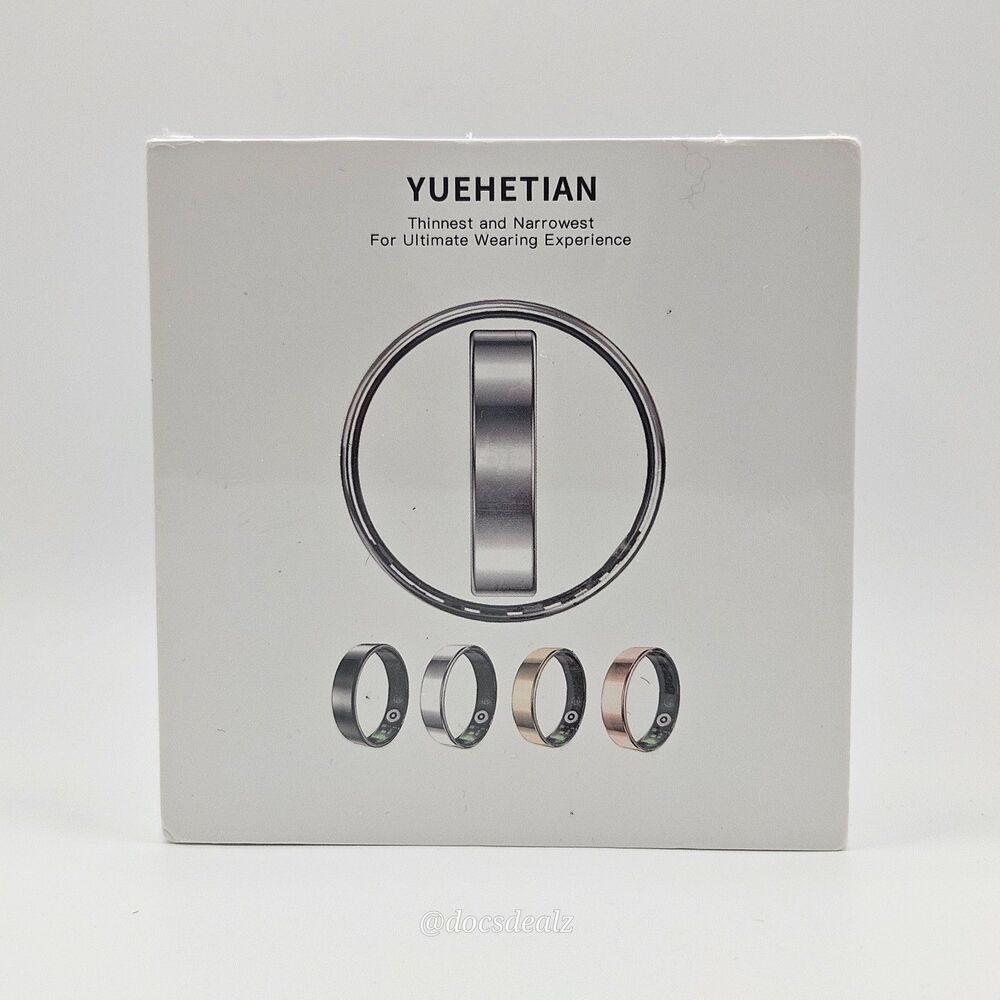 Smart Ring Fitness Tracker Waterproof Silver 2 mm Size 7